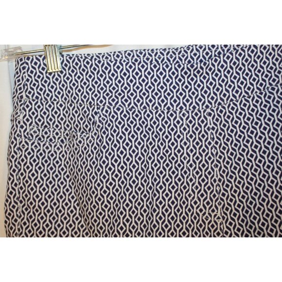 NEW SLIMSATION Golf Walking Shorts Size 12 Midnight Blue Print Slimming Pull-On - Picture 2 of 4